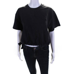 Lululemon Black Short Sleeve Cropped Sweatshirt